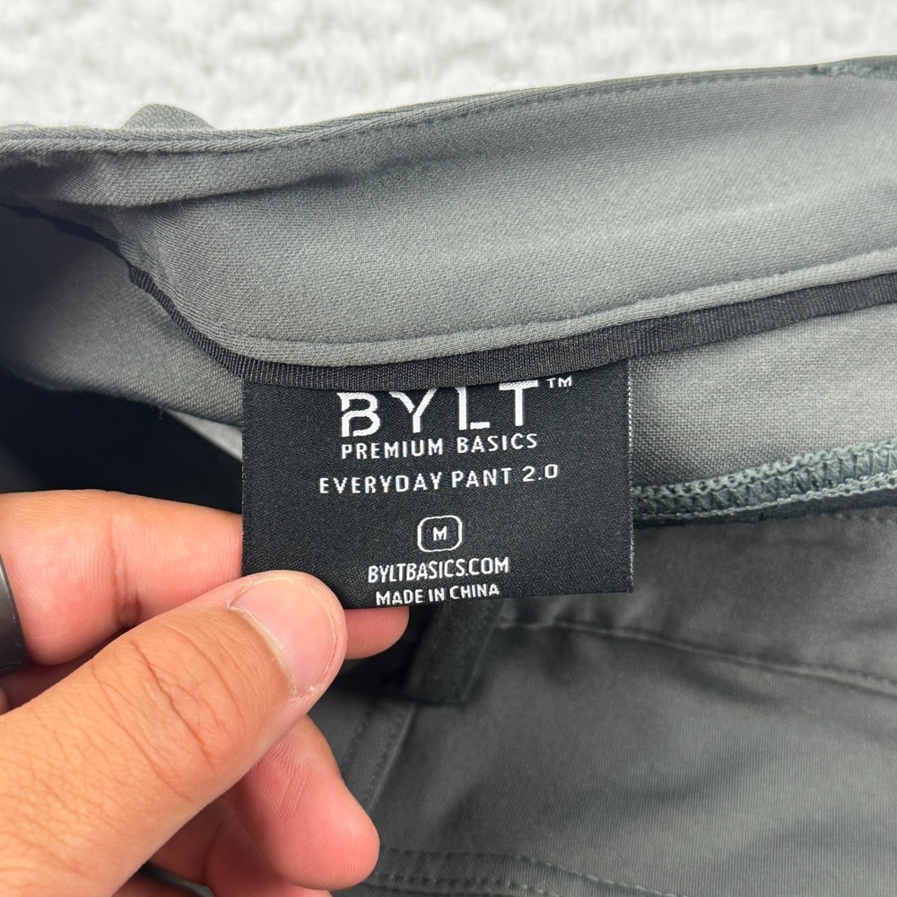 BYLT Premium Basics Everyday Pant 2.0 Mens M Gray Stretch Slim Fit Performance - Picture 7 of 11